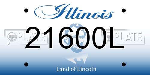 21600L Illinois License Plate