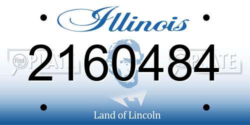 2160484 Illinois License Plate