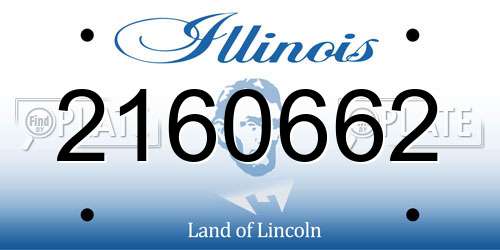 2160662 Illinois License Plate