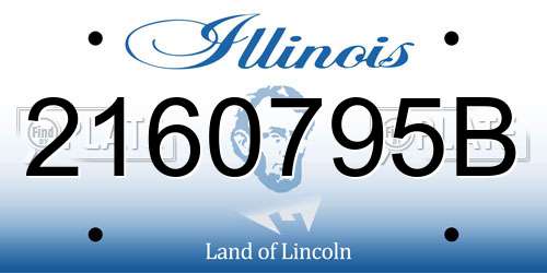 2160795B Illinois License Plate