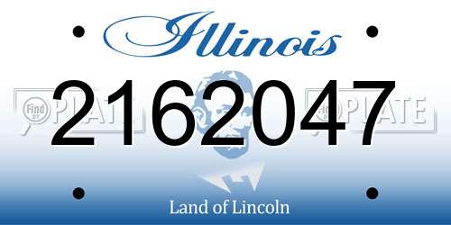 2162047 Illinois License Plate