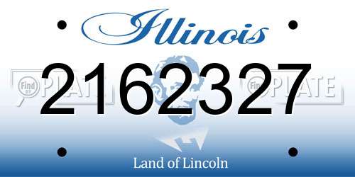 2162327 Illinois License Plate