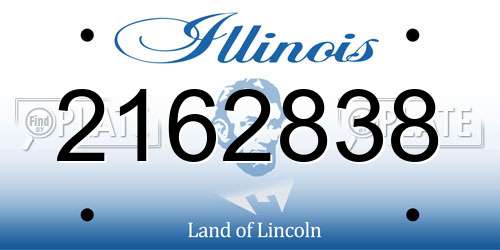 2162838 Illinois License Plate