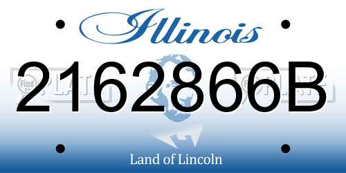 2162866B Illinois License Plate