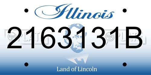 2163131B Illinois License Plate