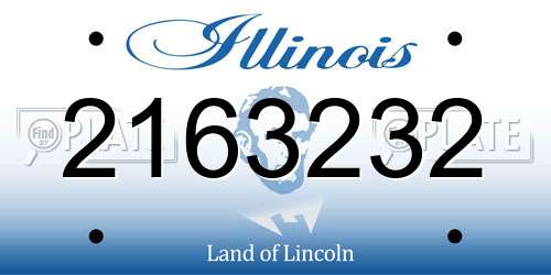 2163232 Illinois License Plate