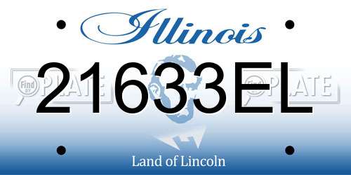 21633EL Illinois License Plate