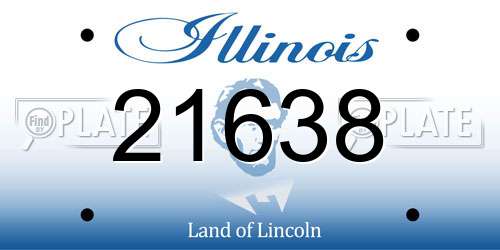 21638 Illinois License Plate