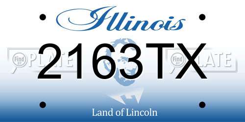 2163TX Illinois License Plate