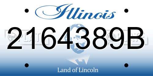2164389B Illinois License Plate