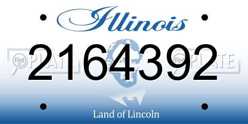 2164392 Illinois License Plate