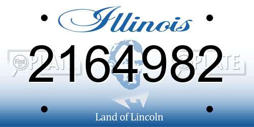 2164982 Illinois License Plate