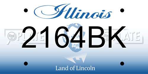 2164BK Illinois License Plate