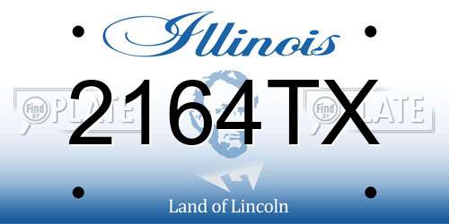 2164TX Illinois License Plate