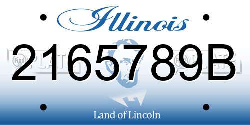 2165789B Illinois License Plate