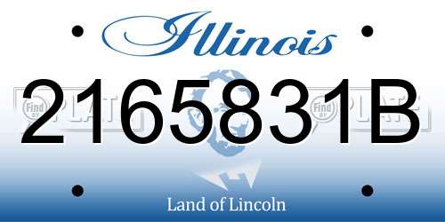 2165831B Illinois License Plate
