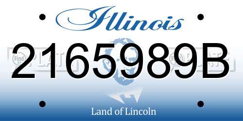 2165989B Illinois License Plate