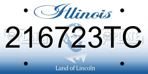 216723TC Illinois License Plate
