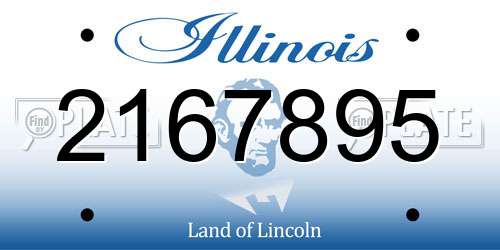 2167895 Illinois License Plate