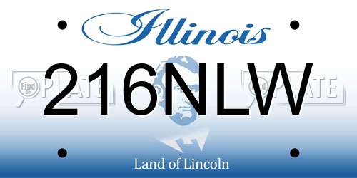 216NLW Illinois License Plate
