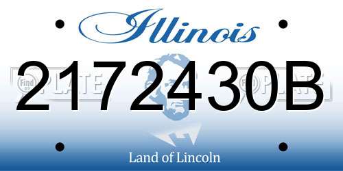 2172430B Illinois License Plate