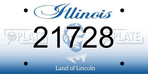 21728 Illinois License Plate