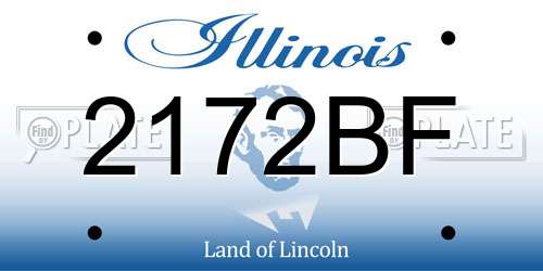 2172BF Illinois License Plate