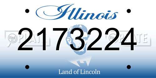 2173224 Illinois License Plate
