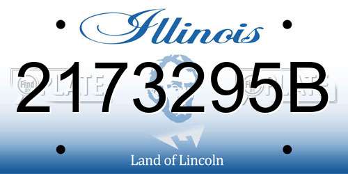 2173295B Illinois License Plate