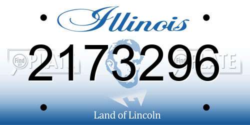 2173296 Illinois License Plate