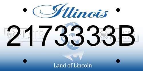 2173333B Illinois License Plate