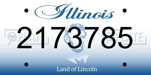 2173785 Illinois License Plate