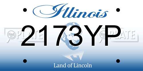 2173YP Illinois License Plate