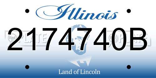 2174740B Illinois License Plate