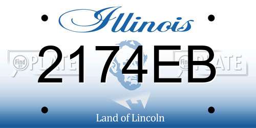 2174EB Illinois License Plate