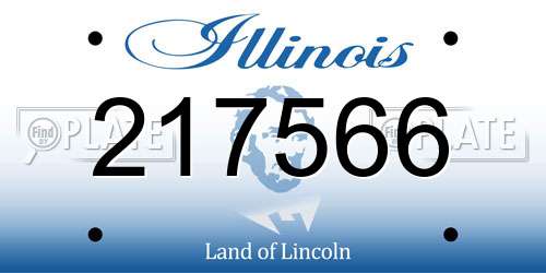 217566 Illinois License Plate