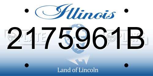 2175961B Illinois License Plate