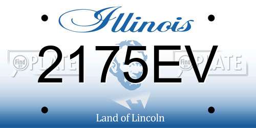 2175EV Illinois License Plate