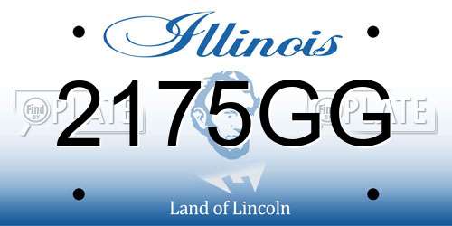 2175GG Illinois License Plate