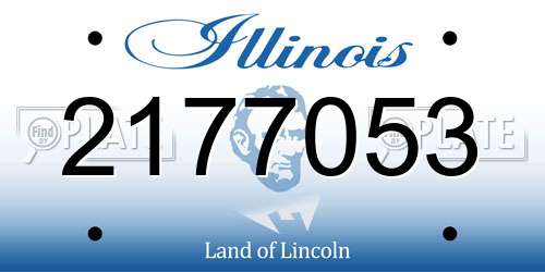 2177053 Illinois License Plate