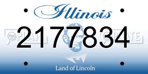 2177834 Illinois License Plate