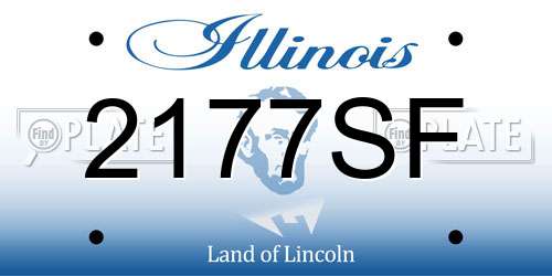 2177SF Illinois License Plate