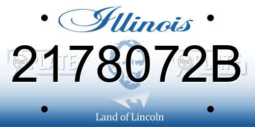 2178072B Illinois License Plate