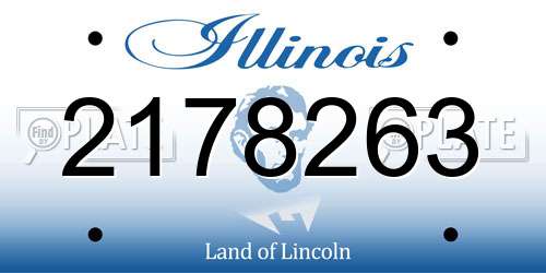 2178263 Illinois License Plate