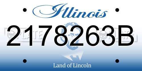 2178263B Illinois License Plate