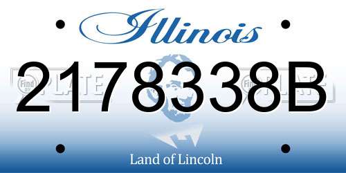 2178338B Illinois License Plate