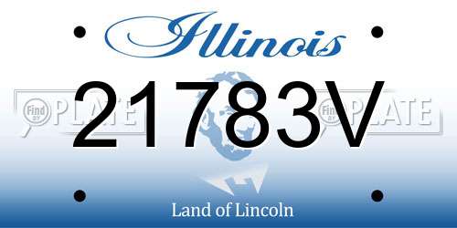 21783V Illinois License Plate