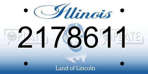 2178611 Illinois License Plate