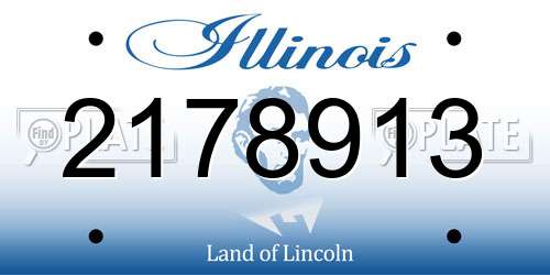 2178913 Illinois License Plate