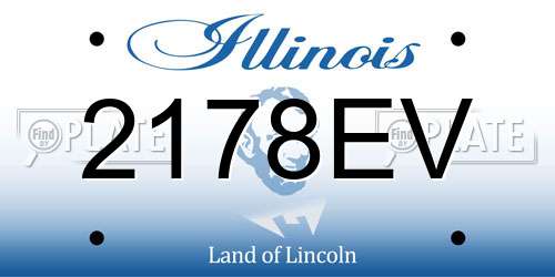 2178EV Illinois License Plate